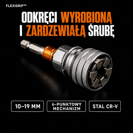 FlexiGrip™ – Odkręci wyrobioną i zardzewiałą śrubę