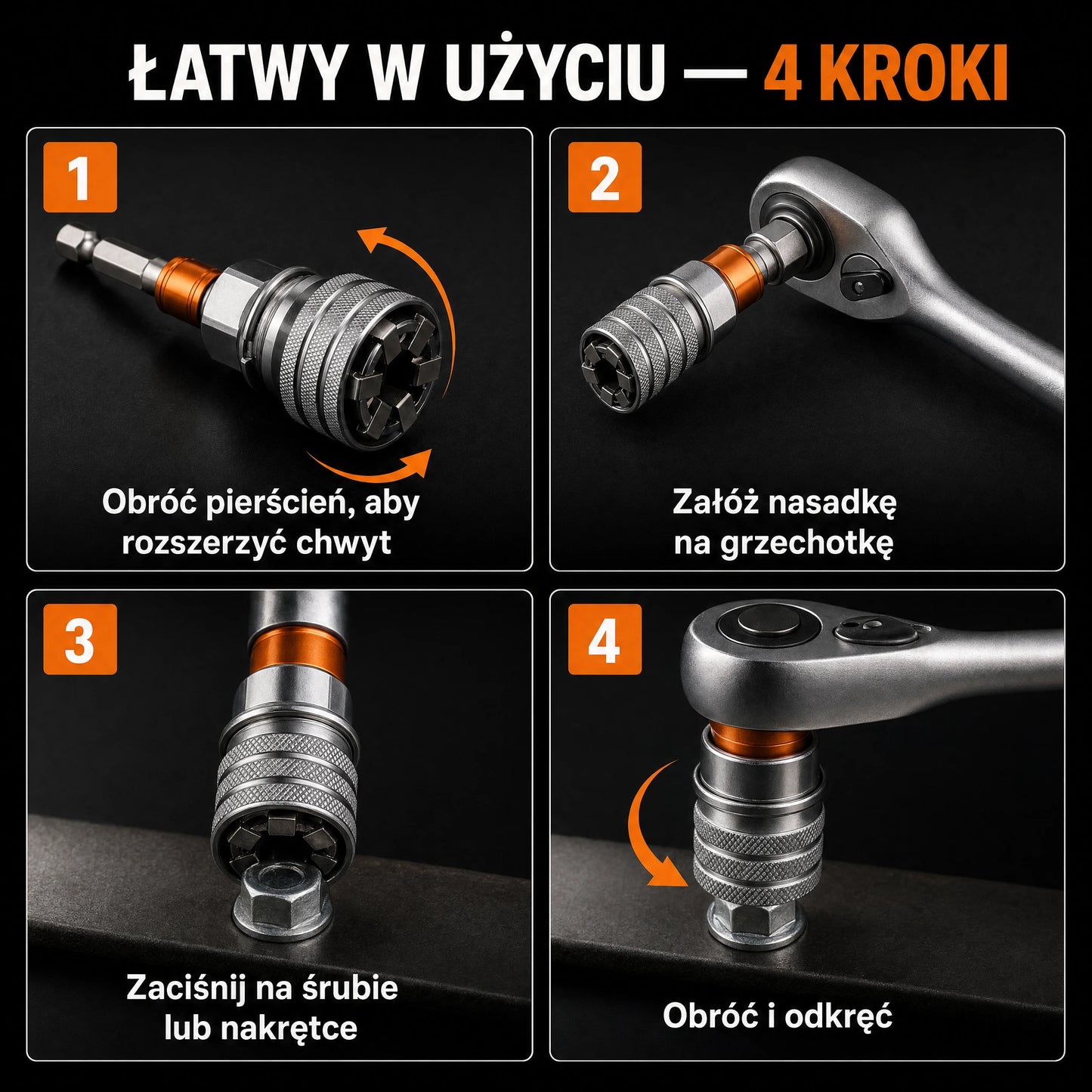 FlexiGrip™ – Odkręci wyrobioną i zardzewiałą śrubę