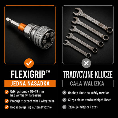 FlexiGrip™ – Odkręci wyrobioną i zardzewiałą śrubę